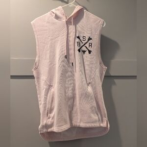 Project Rock Under Armour Pink Sleeveless Hoodie